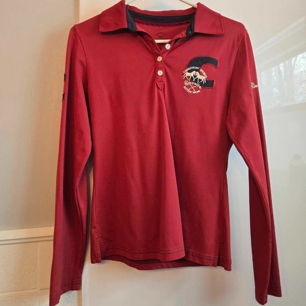 Cavallo technical fabric long sleeve equestrian shirt - ladies size USA 8